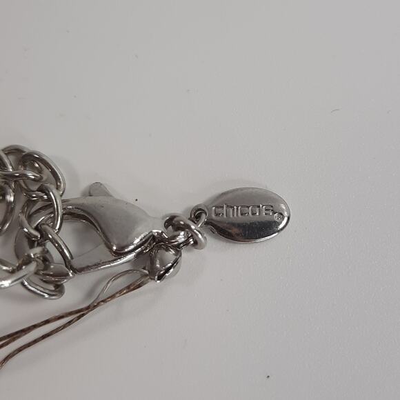 Chico's Multi-Strand Invisible Statement Necklace with Stone Beads - Picture 5 of 11